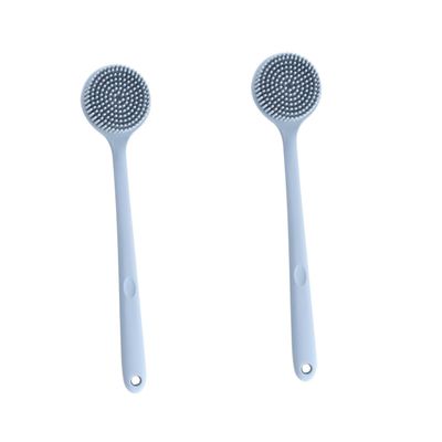 Angoily 2pcs Long Handle Bath Brush Shower Brush Back Skin Scrubber Exfoliating Body Scrubber for Lower Limb Reach