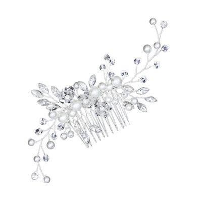 Angoily 1pc Pearl Bridal Hair Comb Elegant Wedding Hair Accessory for Bride and Bridesmaids Delicate Headdress for Special Occasions Prom