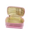 Housoutil Handheld Two-layer Cosmetic Makeup Bag for Women and Girls Organizer Pouch for Toiletries and Cosmetics Travel-friendly Design Convenient Zipper Closure and Mirror view 1
