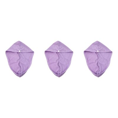 Angoily 3pcs Quick Dry Hair Turban Super Absorbent Drying Cap for Hair Fast Drying Bath Towel Unique Buckle Design for Spa and Face Cleaning