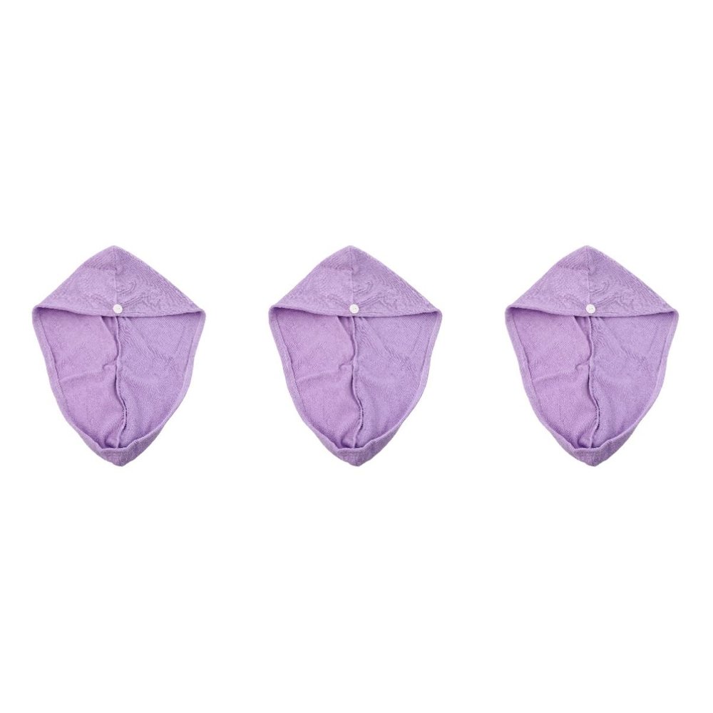 Angoily 3pcs Quick Dry Hair Turban Super Absorbent Drying Cap for Hair Fast Drying Bath Towel Unique Buckle Design for Spa and Face Cleaning