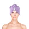 Angoily 3pcs Quick Dry Hair Turban Super Absorbent Drying Cap for Hair Fast Drying Bath Towel Unique Buckle Design for Spa and Face Cleaning view 2