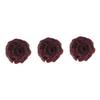 Angoily 3pcs Flower Design Synthetic Hair Updo Bun Clip for Women Easy to Use Jaw Clip Chignon Fixator Wine for Adding Volume and Fullness to Hair Styles view 1