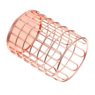 Angoily Iron Makeup Brush Storage Box Desktop Storage Case Multi-purpose Organizer for Home Office