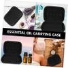 Angoily 2pcs Roller Bottle Storage Pouch Eva Travel Case for Holders Portable Organizer for Bottle Display Black Design view 4