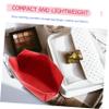 Angoily 3pcs Portable Shiny Makeup Bag Compact Pu Leather Toiletry Pouch for Travel Stylish Cosmetic Storage for Women Zippered Design Red for Organizing Makeup and Essentials view 4