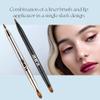 Aura Retractable Brush for application on lips or eyes. Liner Brush, Lip Gloss, Eyeshadow Concealer Brush. 2 Pieces Double-ended Lip Applicator with Cap, (Black/Gold) view 4