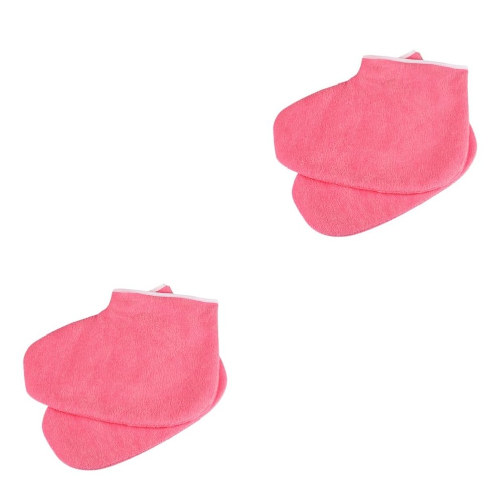 Housoutil 2pairs Women Paraffin Therapy Socks Wax Foot Cover Moisturizing Beauty Care