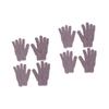 Angoily 4pairs Exfoliating Bath Gloves Five Fingers Body Scrub Mitts for Men and Women Purple for Shower and Sauna Easy to Clean Stretchy Design for Hand view 1
