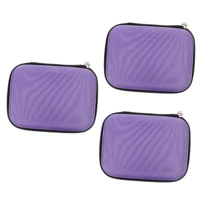 Angoily 3pcs Portable Storage Case Compact Organizer for Travel Uv and Safe Storage of Essential Oils and Roller Bottles Eva Makeup Pouch