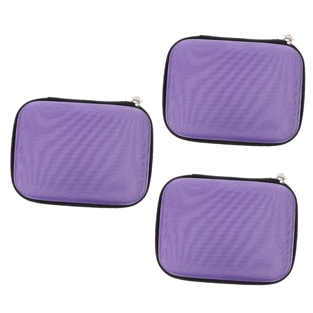 Angoily 3pcs Portable Storage Case Compact Organizer for Travel Uv and Safe Storage of Essential Oils and Roller Bottles Eva Makeup Pouch