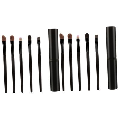 Angoily 10pcs Eye Makeup Brush Case Eyeshadow Brush Kit Daily Eye Makeup Tools Portable Eyeliner Applicator Tool Travel