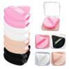 8 Pieces Triangle Powder Puff with 4 Travel Cases, Triangle Makeup Puff, Reusable Velour Makeup Sponge Blending Puff for Loose Powder and Foundation, Beauty Makeup Tools (4 colors) view 1