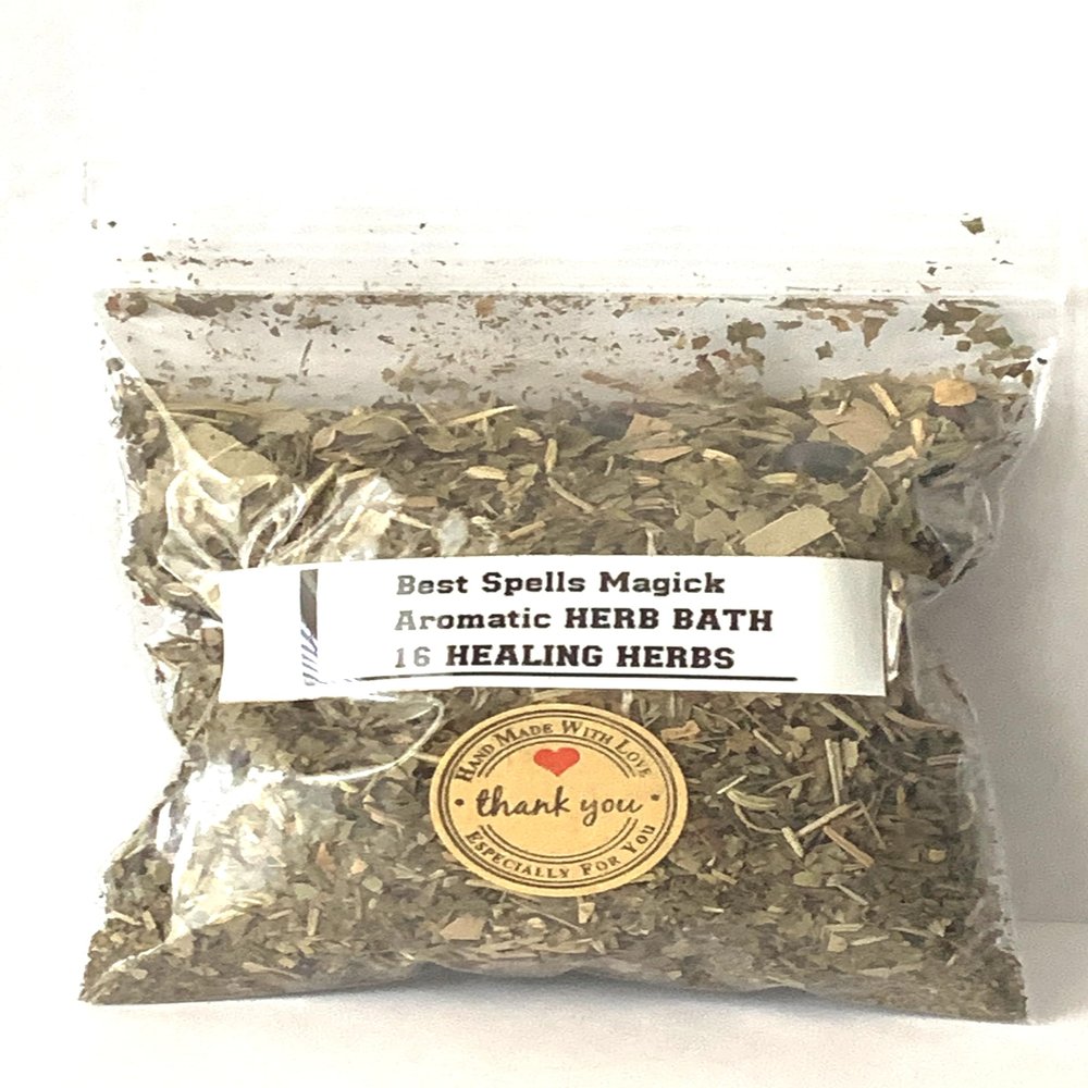 16 Healing Herbs Aromatic Bath for Emotional Healing by Best Spells Magick Wicca/Organic/for Spiritual Baths