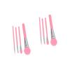 NOLITOY 8pcs Silicone Makeup Applicator Versatile Makeup Brushes for Liquid Foundation Facial Masks Eye Shadows Soft Non-absorbent Brushes for Women Girls view 1