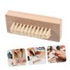 FRCOLOR 3pcs Wooden Handle Dual-sided Natural Bristle Nail Brush for Spa and Manicure Moderate Hardness Bristles for Nail Care and Cleaning Compact view 4