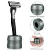 DOITOOL 2 Pcs Aluminum Alloy Razor Holder Bathroom Razor Stand Razor Brush Rack Sturdy Sturdy Easy to Clean view 3