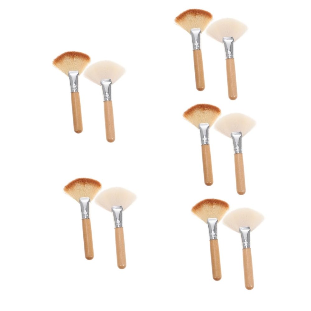 NOLITOY 10pcs Makeup Brushes Face Brush Highlighter Blush Concealer for Women Soft Hair