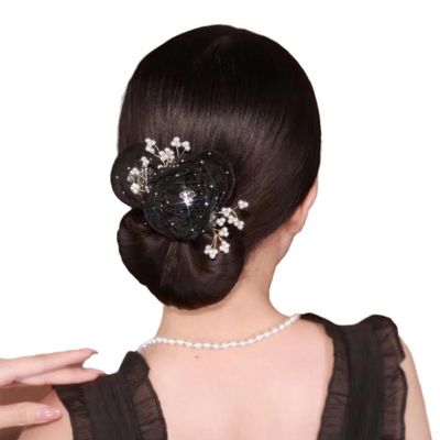 2pcs Flower Hair Bun Maker, Elegant Lazy Hair Curler, Pearl Hair Bun Maker, French Hairstyle Twist Bun Maker, Elegant Hair Accessories for Women Girls