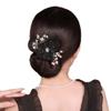 2pcs Flower Hair Bun Maker, Elegant Lazy Hair Curler, Pearl Hair Bun Maker, French Hairstyle Twist Bun Maker, Elegant Hair Accessories for Women Girls view 1