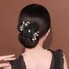 2pcs Flower Hair Bun Maker, Elegant Lazy Hair Curler, Pearl Hair Bun Maker, French Hairstyle Twist Bun Maker, Elegant Hair Accessories for Women Girls view 3