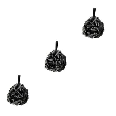Angoily 3pcs Bath Flower Shower Scrubber Soft Mesh Exfoliating Body Wash Accessory for Comfortable Skin Care and Cleaning for Home and Travel Use