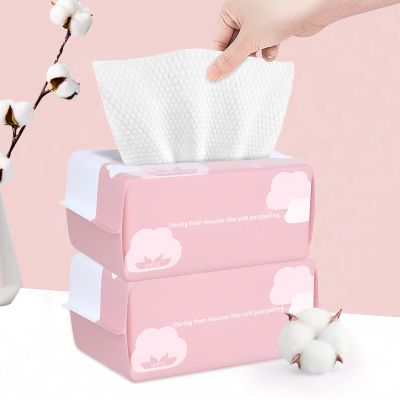 Cayxenful Disposable Face Towel Face Cloths for Washing Soft Cotton Dry Wipes Facial Cloths Towelettes for Washing and Drying, 200 Count Facial Tissue for Cleansing, Skincare and Makeup Remover