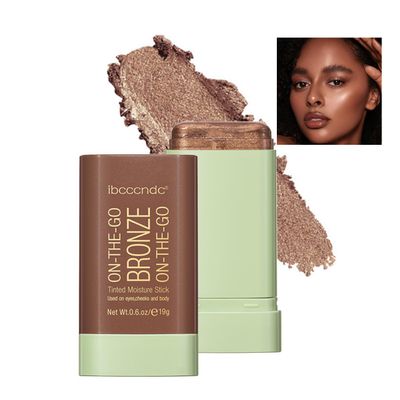 Aaiffey Cream Contour Stick,Bronzer Contouring Stick Facial Cream Highlight Contour Shaping Face Bronzer Makeup Blendable,Long Lasting 04-Beach Glow