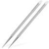 Balacoo 2 pcs Metal Silver Cuticle Pusher Nail Polish Remover:Stainless Steel Manicure Pedicure Cleaner Tool For Fingernail and Toenail, 12.10X0.60X0.50CM view 1
