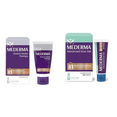 Mederma Stretch Marks Therapy, Helps Prevent and Treat Stretch Marks, Safe to Use When Pregnant & Advanced Scar Gel, Treats Old and New Scars, Reduces the Appearance of Scars from Acne