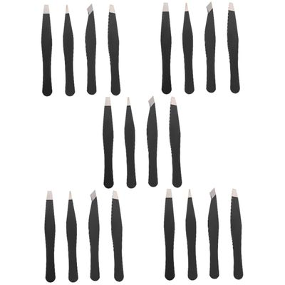 Angoily 20pcs Stainless Steel Eyebrow Tweezers Durable Brow Clips for Precise Grooming Compact and Portable Eyebrow Hair Removal Tools for Women