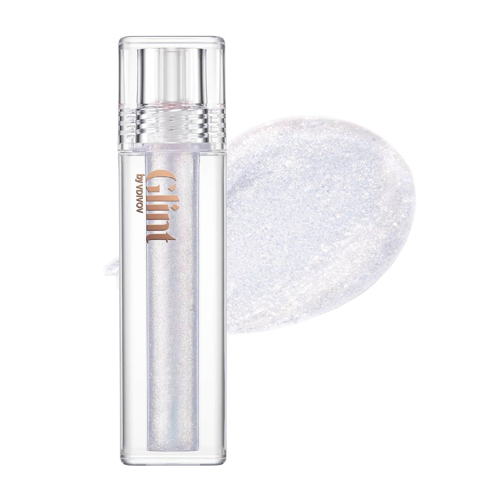 Glint Liquid Gel Highlighter (Glitter Veil, 0.1oz) - Multi-Use Face & Body Gloss for Smooth Glow, Long-Lasting Illuminator Balm for Healthy Radiance. Korean Makeup. Eyes, Cheeks