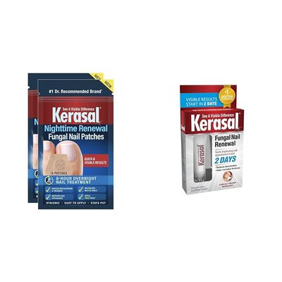 Kerasal Nighttime Renewal Fungal Nail Patches - 14 Patch Twin Pack - Overnight Nail Repair for Nail Fungus Damage & Nail Renewal