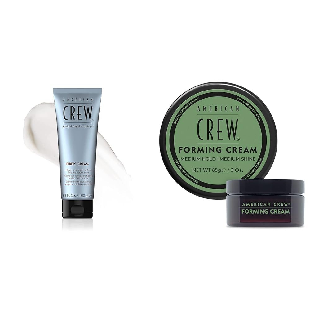 AMERICAN CREW Men's Fiber Cream, Like Hair Gel with Medium Hold & Natural Shine, 3.3 Fl Oz (Pack of 1)