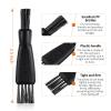 Patelai 20 Pieces Electric Shaver Cleaning Brush Small Clipper Brushes for Cleaning Razor Shaver Cleaner Black Double Sided Nylon Bristles Electric Trimmer Set Keyboard view 2