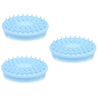 Angoily 3pcs Boys and Girls Shower Accessories Bath Brush for Newborns Body Brushes Cradle Cap Shampoo