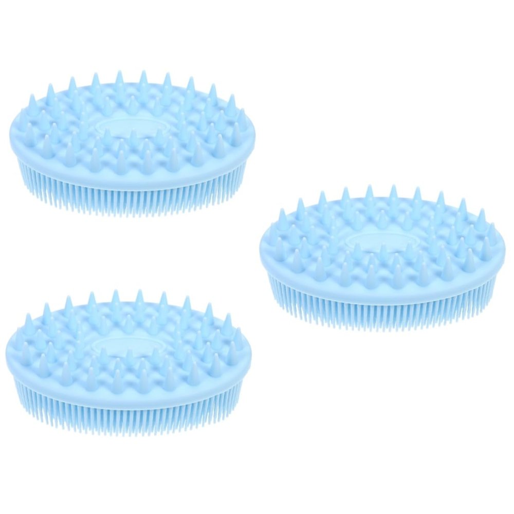 Angoily 3pcs Boys and Girls Shower Accessories Bath Brush for Newborns Body Brushes Cradle Cap Shampoo