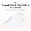 Glint Liquid Gel Highlighter (Glosser, 0.1oz) - Multi-Use Face & Body Gloss for Smooth Glow, Long-Lasting Illuminator Balm for Healthy Radiance. Korean Makeup. Eyes, Cheeks, Nose view 2