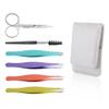 6 Pcs/Set Full Size Eyebrow Tweezers Women for Eyebrow/Hair Removal Professional Eyebrow Tweezers Kit Precision Tweezers Set (Color : A) (B) view 2