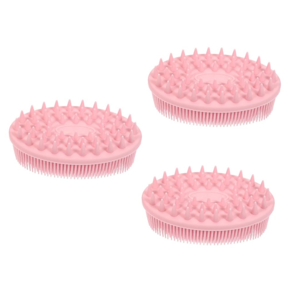 Angoily 3pcs Water Shower Cleaning Brush Exfoliating Brush Silicone Bath Scrubber