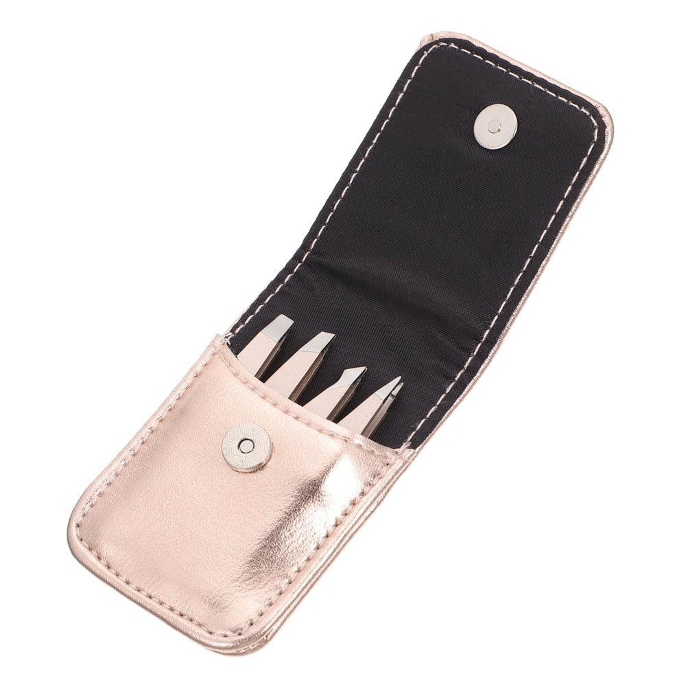 Angoily 4pcs Stainless Steel Eyebrow Grooming Tools Set Mini Brow Clips for Precise Hair Removal Ergonomic Design for Comfortable Use Beauty Enthusiasts