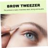 Angoily 4pcs Stainless Steel Eyebrow Grooming Tools Set Mini Brow Clips for Precise Hair Removal Ergonomic Design for Comfortable Use Beauty Enthusiasts view 3
