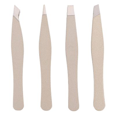Angoily 4pcs Stainless Steel Eyebrow Tweezers Set Mini Hair Removal Tools for Precise Brow Shaping Durable and Lightweight Eyebrow Clamps for Travel and Grooming