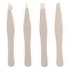 Angoily 4pcs Stainless Steel Eyebrow Tweezers Set Mini Hair Removal Tools for Precise Brow Shaping Durable and Lightweight Eyebrow Clamps for Travel and Grooming view 1