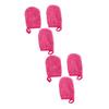 Angoily 6pcs Makeup Removal Gloves Thickened Facial Cleaning Pads for Gentle Makeup Removal Soft Cleaning Gloves Rosy Color Washable and Reusable for Daily Use view 1