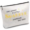 CREATCABIN Off White Canvas Makeup Bags Cosmetic Bag Multi Purpose Pen Case with Metal Zipper Toiletry Travel Bag Purse Pouches Sublimation Blanks for Women Keys Pencil Birthday Gifts 10x7 Inch view 1