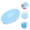 Angoily 2pcs Multi-Functional Bath Brush Boys and Girls Newborns Double-Sided Washing Brush Soft Silicone Comfortable to Hold view 3
