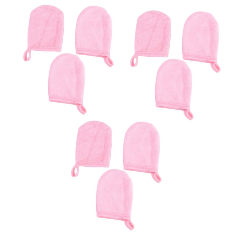 Angoily 3sets Soft Facial Cleaning Mitts Reusable Makeup Removal Pads Makeup Powder Puff Thickened Cleaning Cloths 3pcs*3