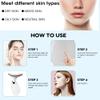 Red Light Therapy for Face, 7 Color LED Facial Light Therapy Wand for Skin Care at Home Blue Light Therapy Face Massager Tool for Neck (White) view 2