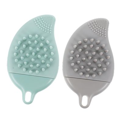 Angoily 6pcs Silicone Facial Cleaning and Scalp Massage Brush for Boy Girl Gentle Bathing and Exfoliating Tool for Soft Skin and Hair Grey Grey